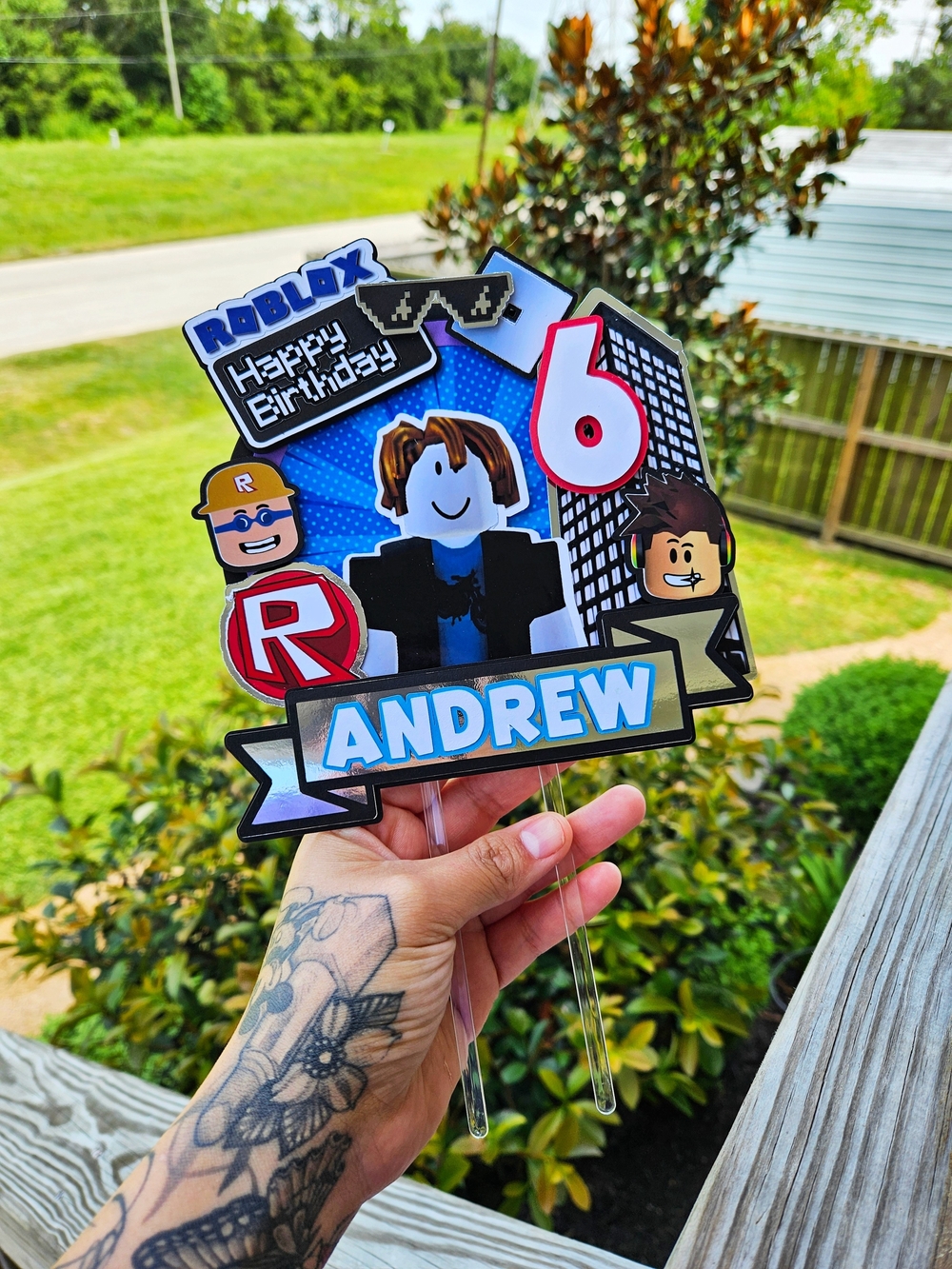 Roblox Cake Topper